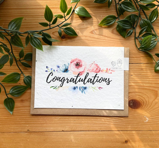 Plantable Greeting Card - Congratulations