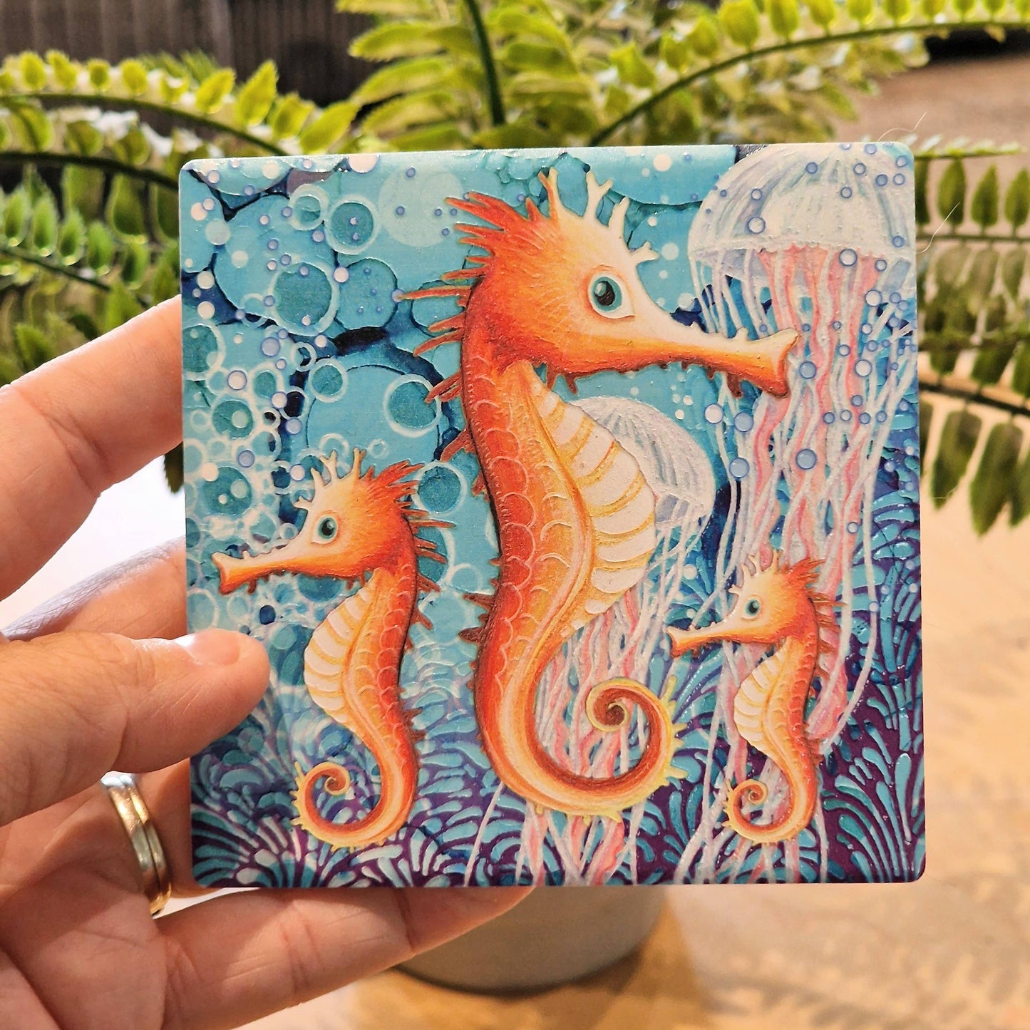 45-C Seahorse Coaster