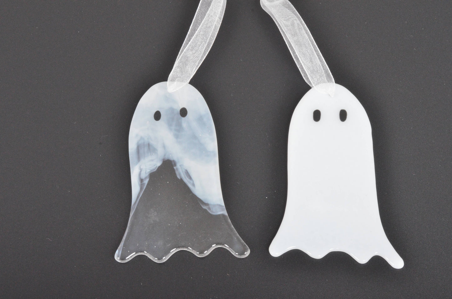 Fused Glass Ghost - Handmade Halloween / Fall Decorations