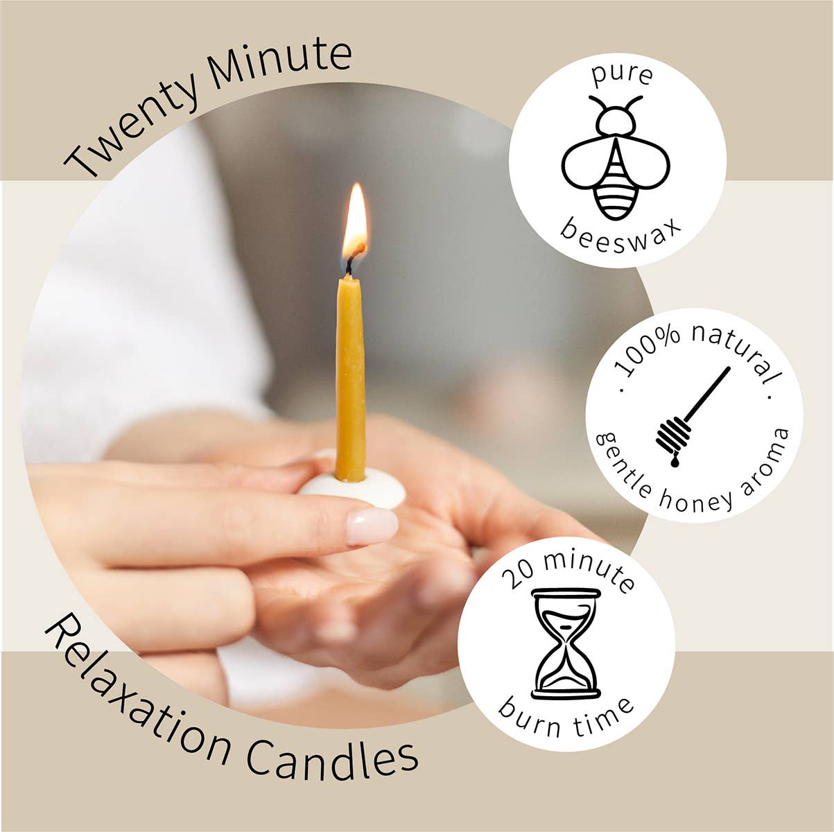 Twenty Minute Candles with Affirmation Cards