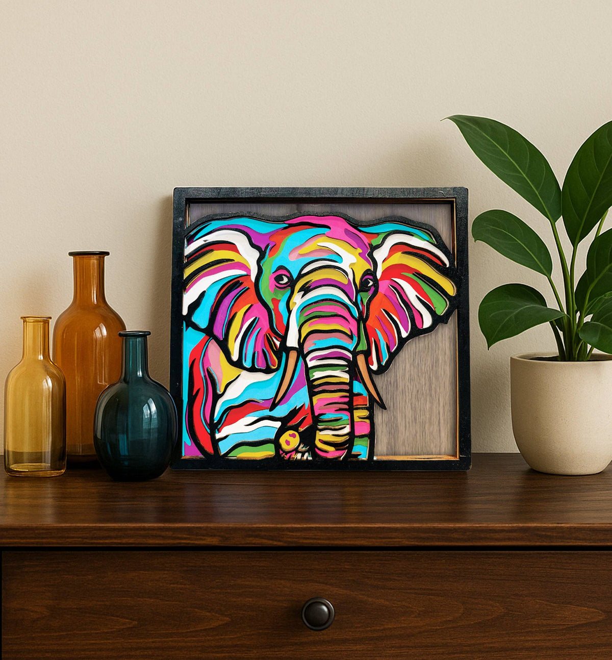 Wooden Elephant Art Craft Kit
