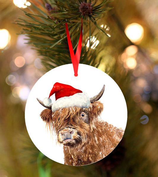 Ceramic Christmas / Holiday Decoration, Highland Cow