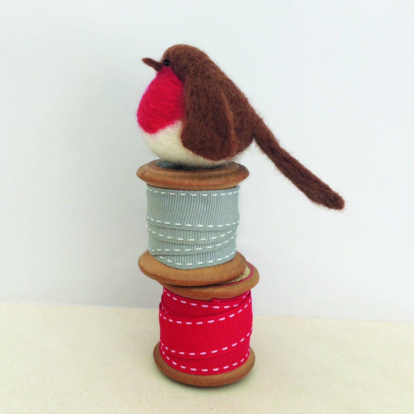 Needle Felting Kit - Robins. Christmas craft kit for adults.