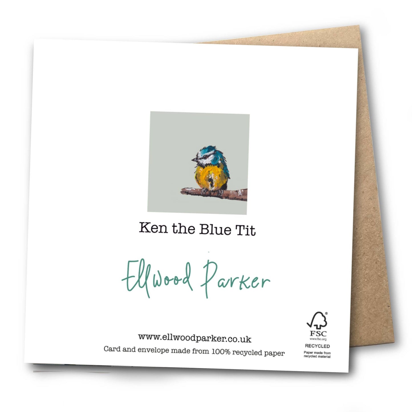 Blue Tit Card | Eco | Recycled | Bird | Blank