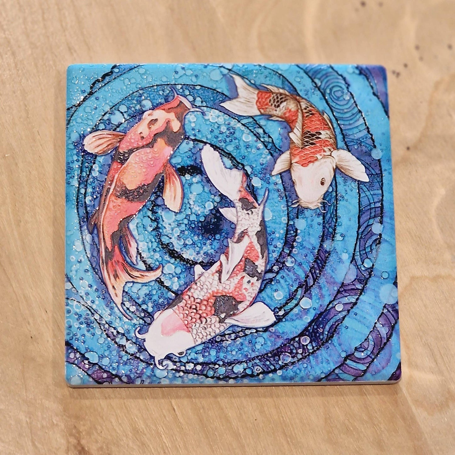 49-C Koi Carp Coaster