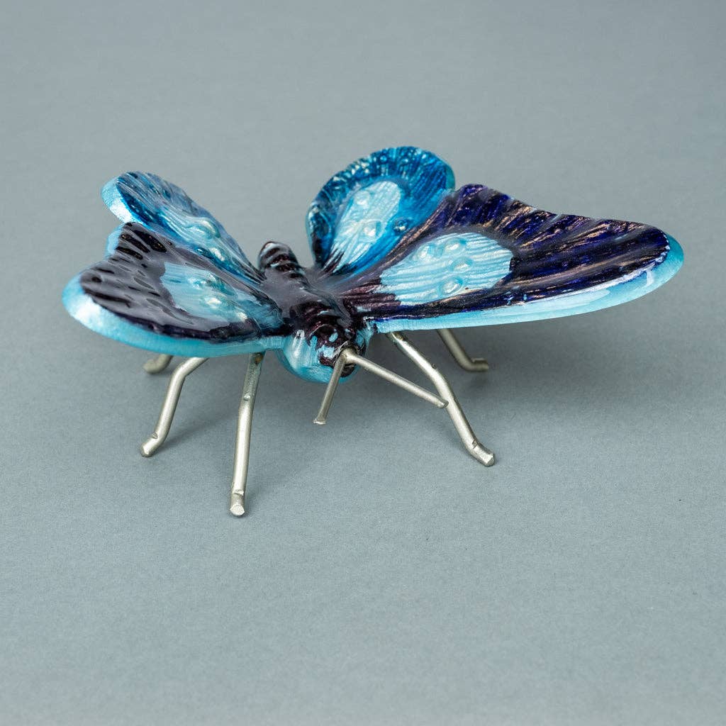 Blue Pattern Butterfly Large 19 cm