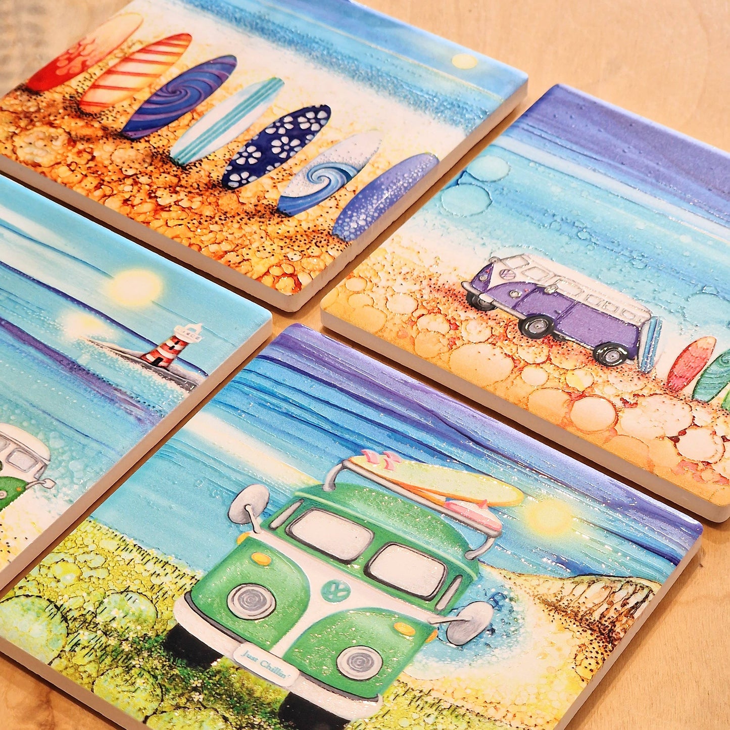 160-C Green Camper Coaster