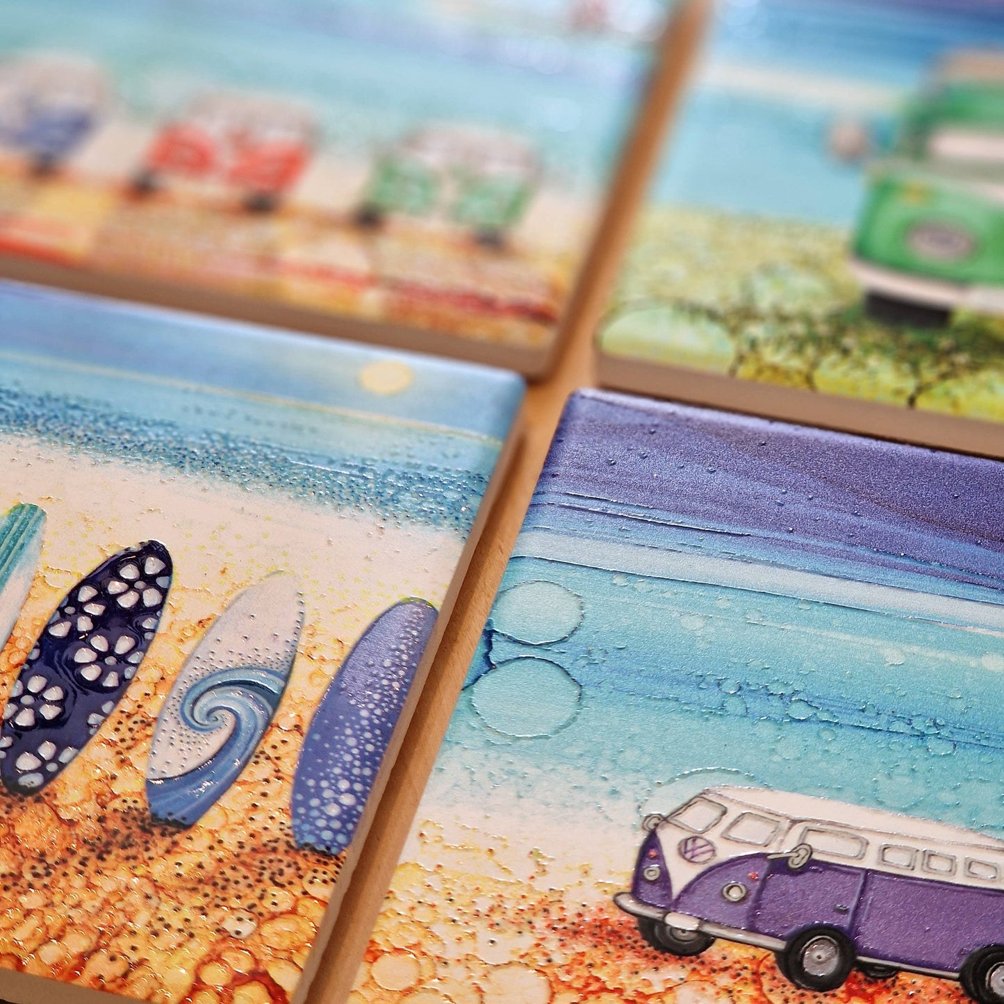 128-C Purple Campervan Coaster