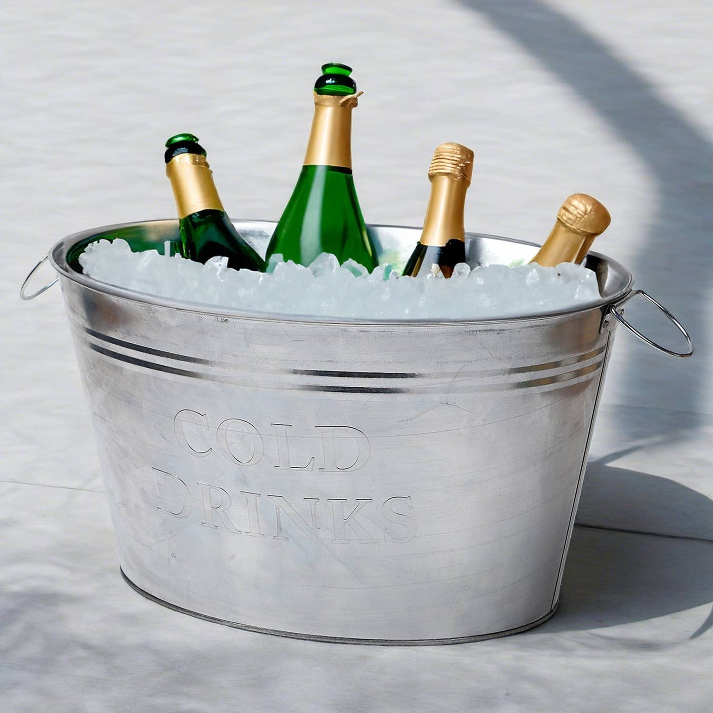 Oval Cooler Bucket with Carry Handles – Portable