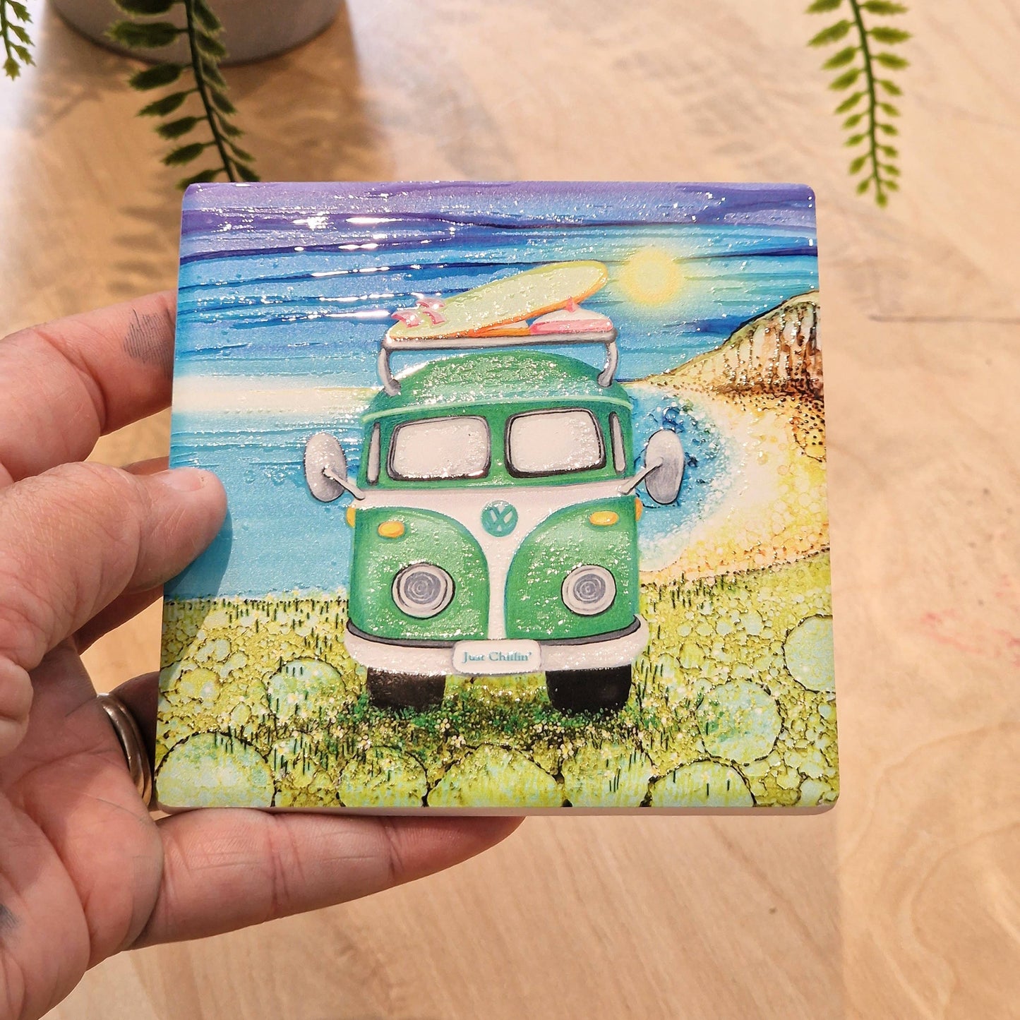 160-C Green Camper Coaster