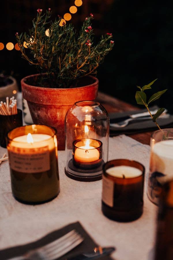 Small Summer Candle - Fire Glass