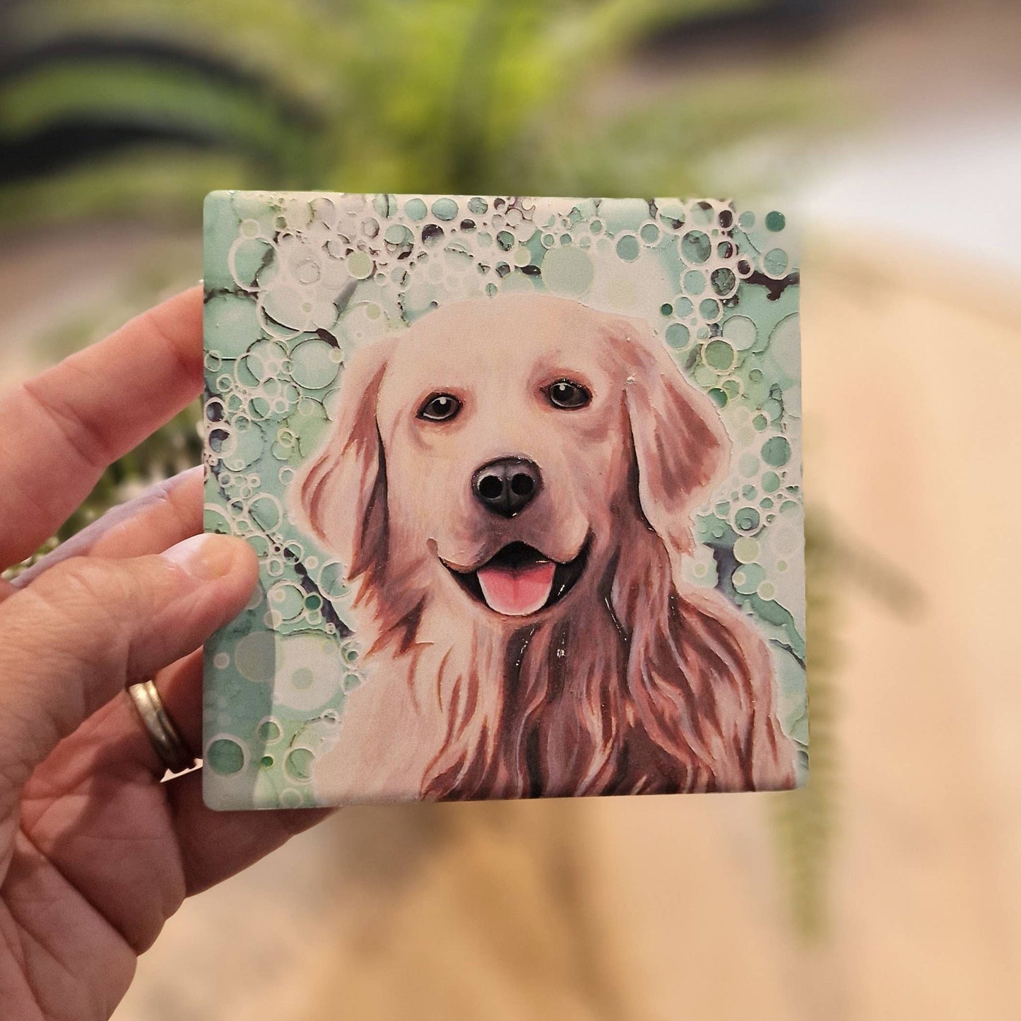 113-C Golden Retriever Dog Coaster
