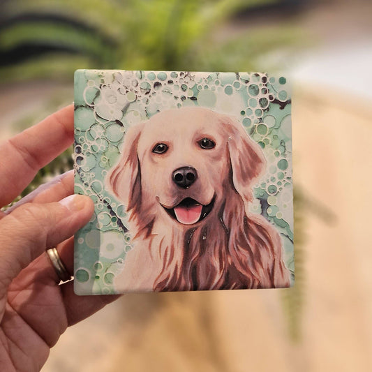113-C Golden Retriever Dog Coaster