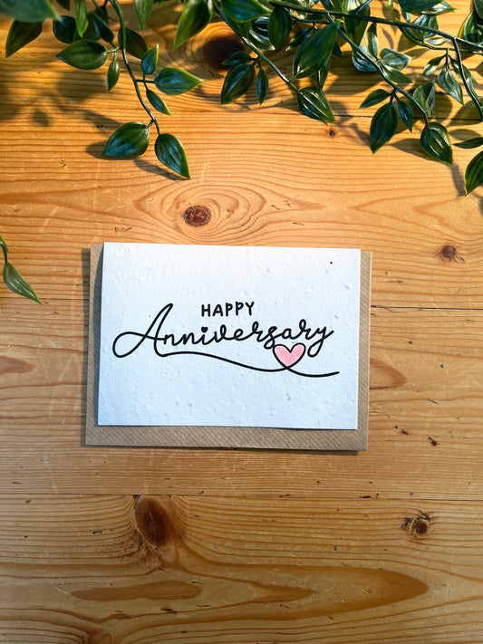 Plantable Greeting Card - Happy Anniversary