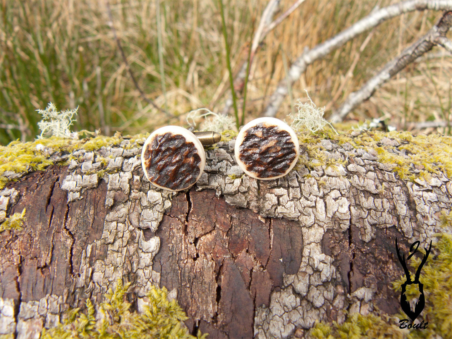 Upcycled antler cufflinks