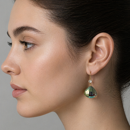 Labradorite Blue Statement Earrings