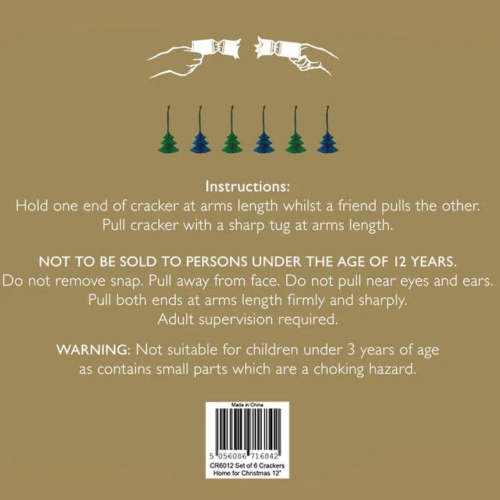 Home for Christmas Crackers (Set of 6)