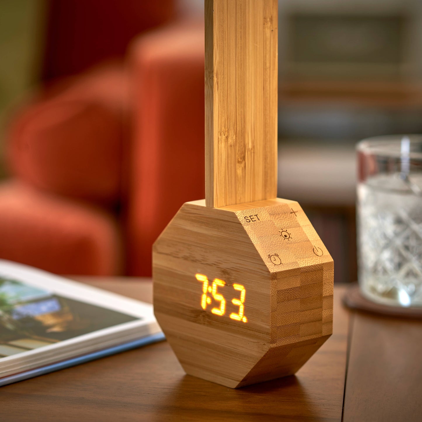 Octagon One Plus Portable Alarm Clock Desk Light