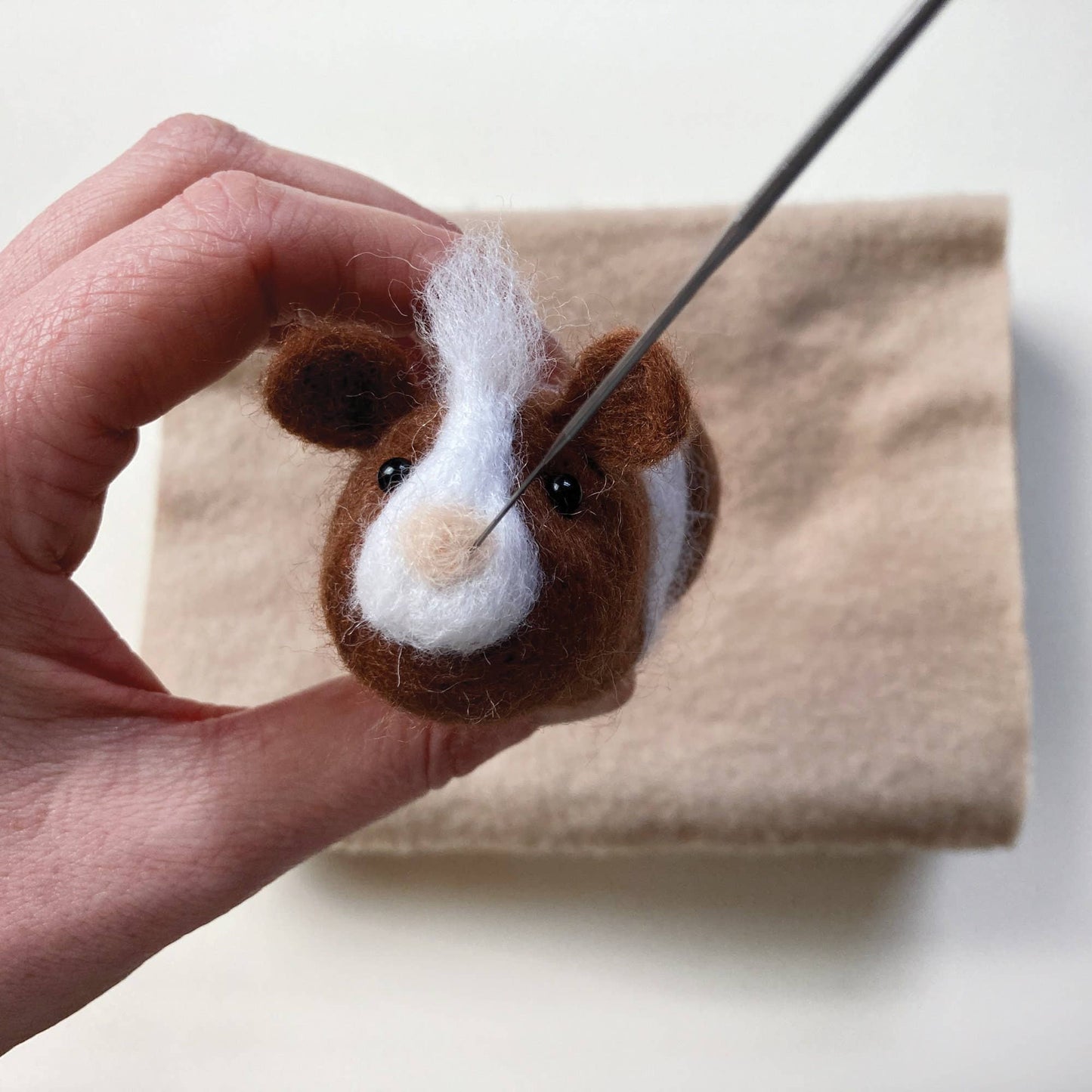 Needle felting kit - Guinea pigs. Craft kit for adults