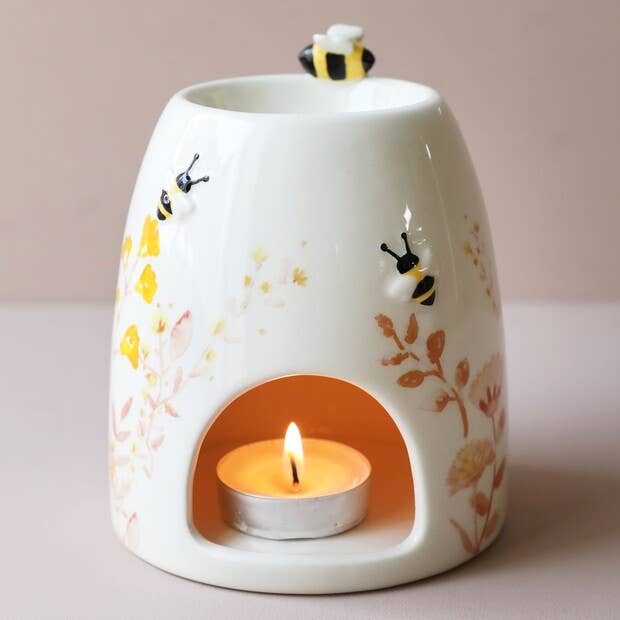 Floral Ceramic Wax Burner -Not available to EU countries