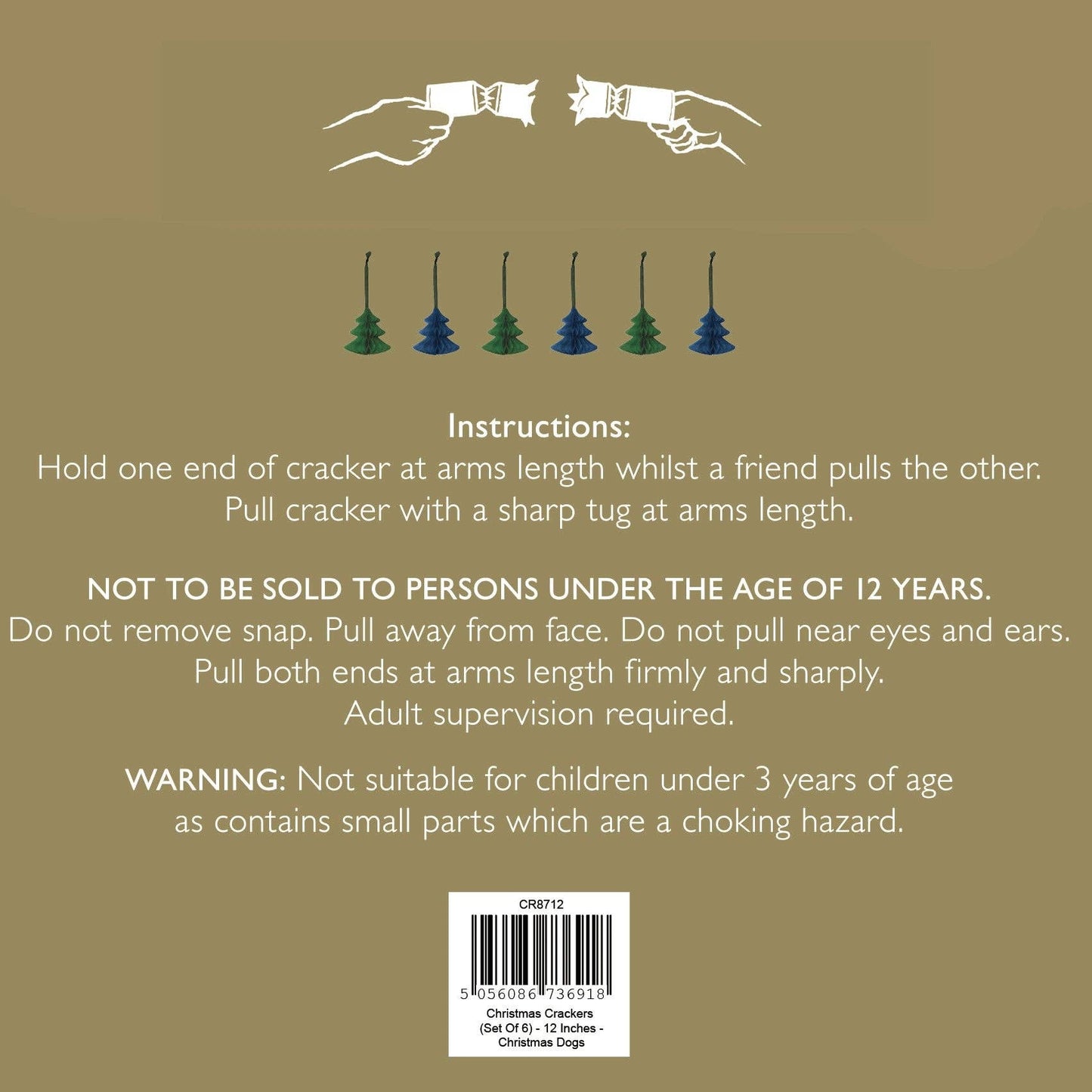 Christmas Dogs Christmas Crackers (Set of 6)