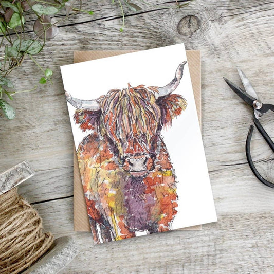 Highland Cow Card