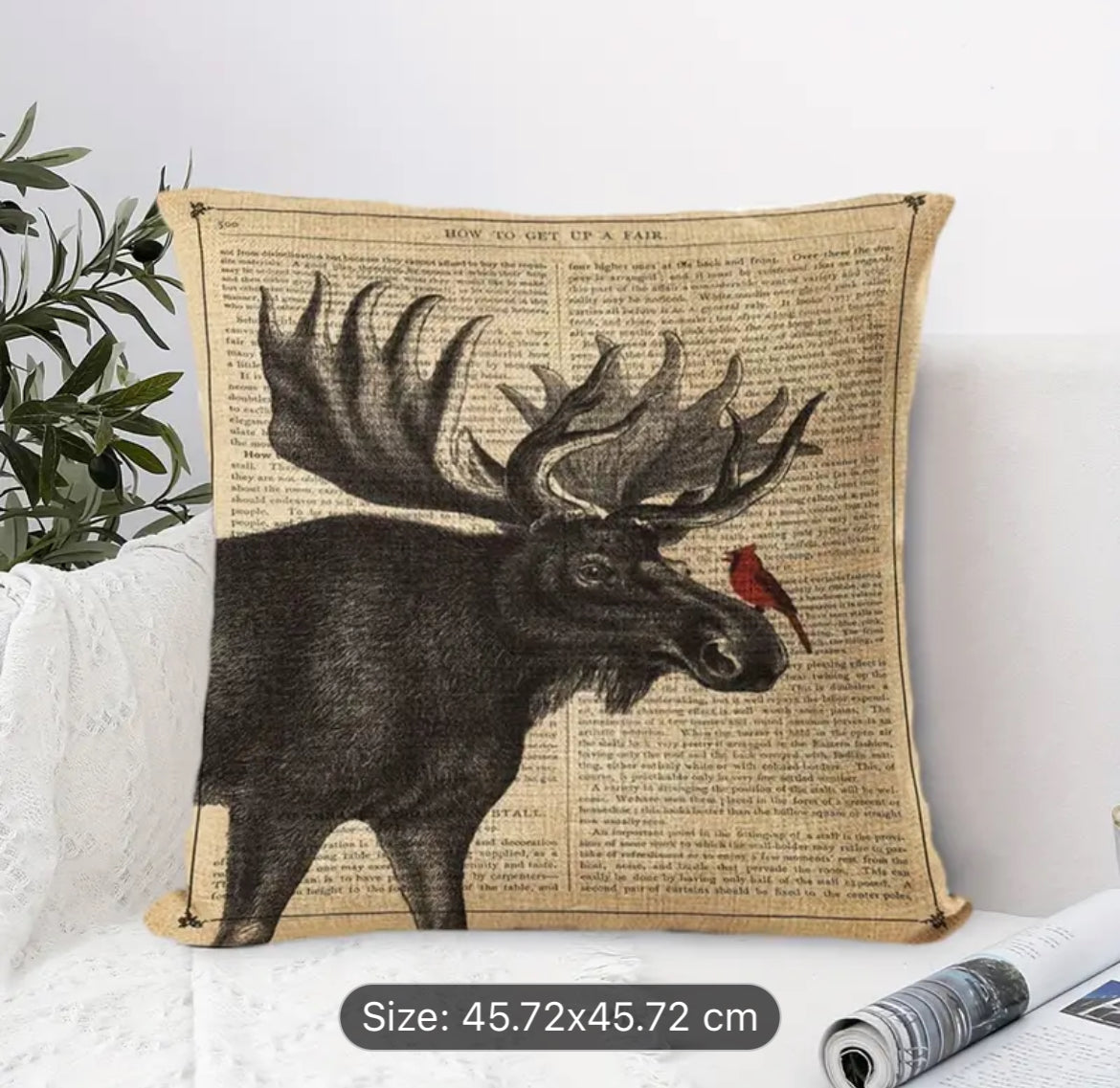 Moose Cushion 45 x 45
