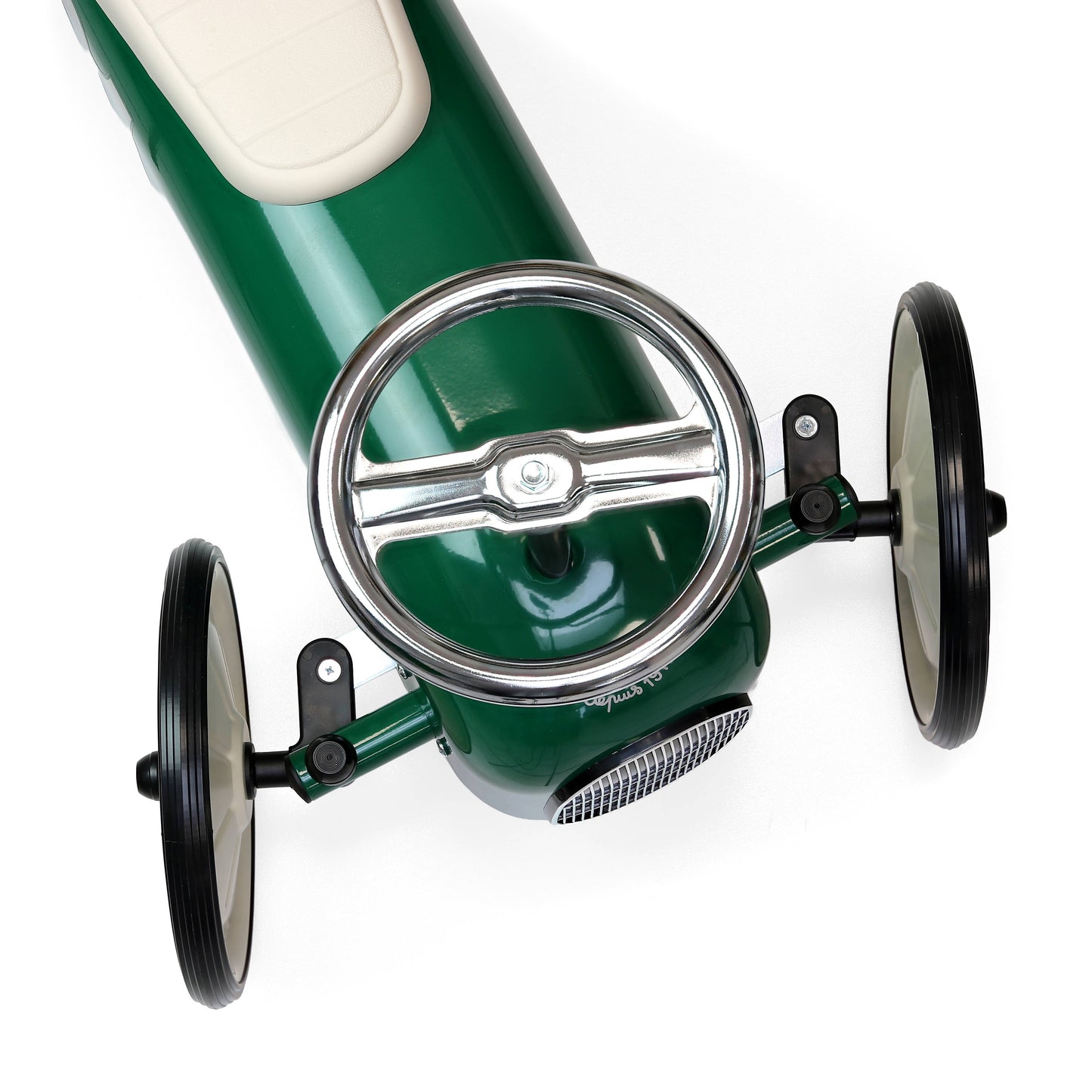 Vilal Metal British Racing Green Ride-On Car Vintage Style