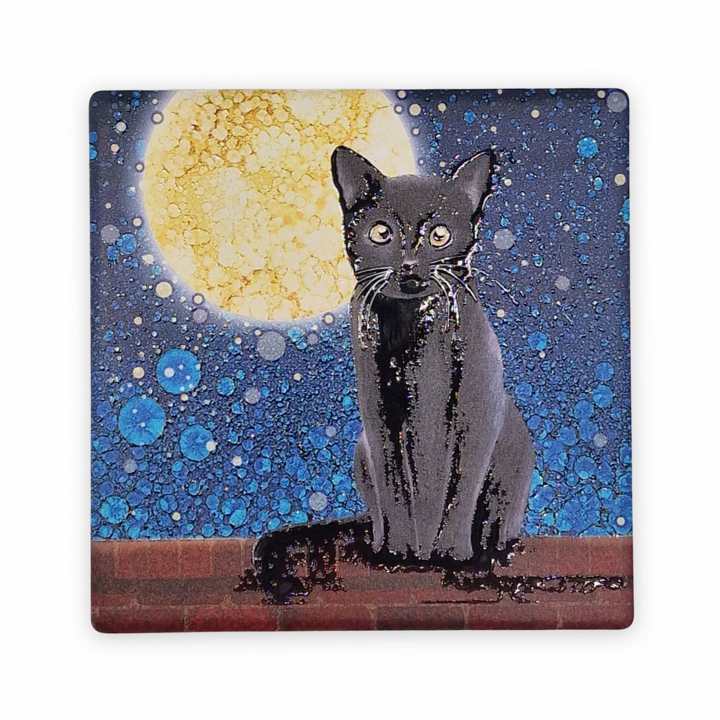 104-C  Black Cat Coaster