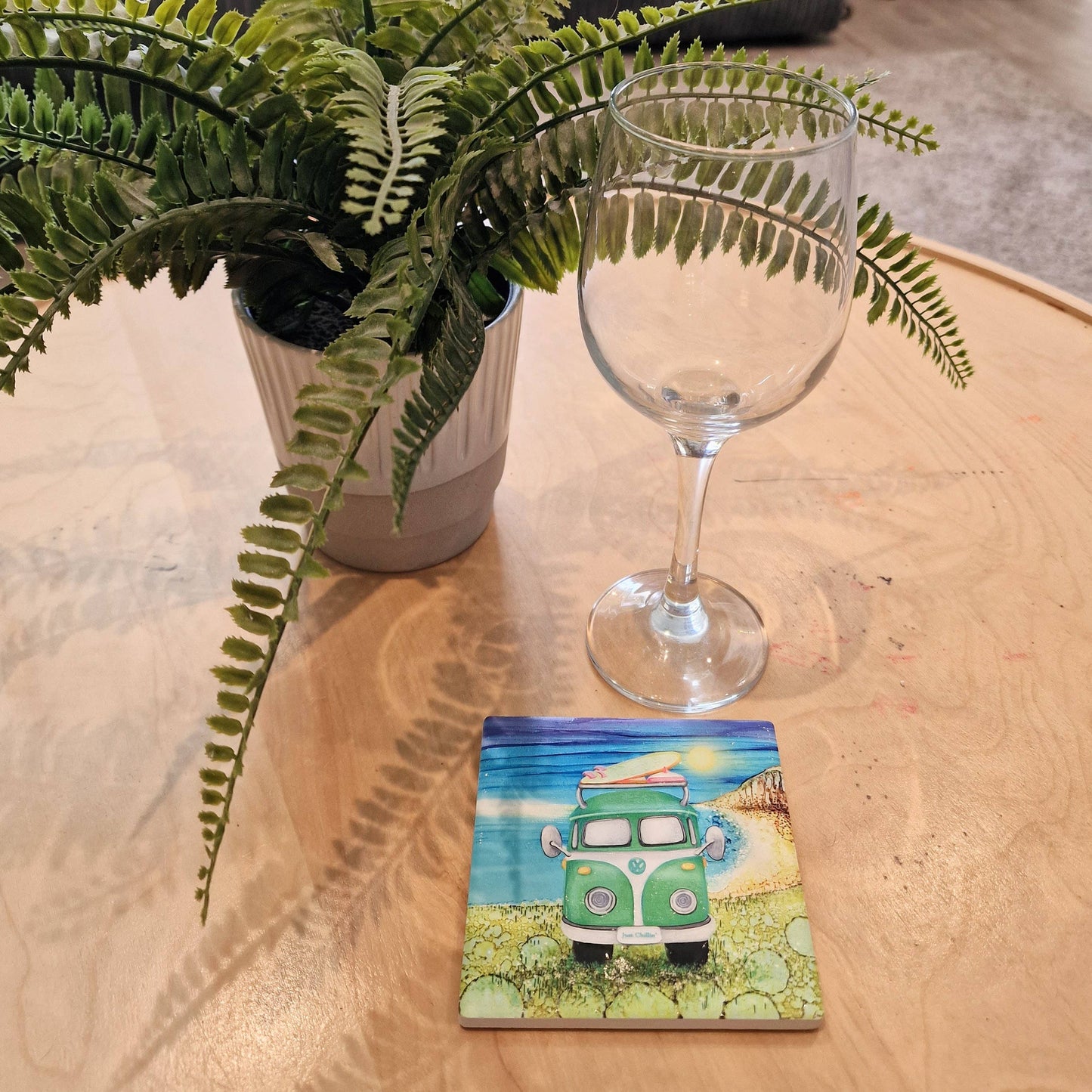 160-C Green Camper Coaster