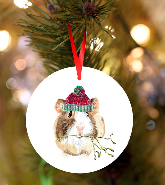 Ceramic Christmas / Holiday Decoration, GUINEA PIG