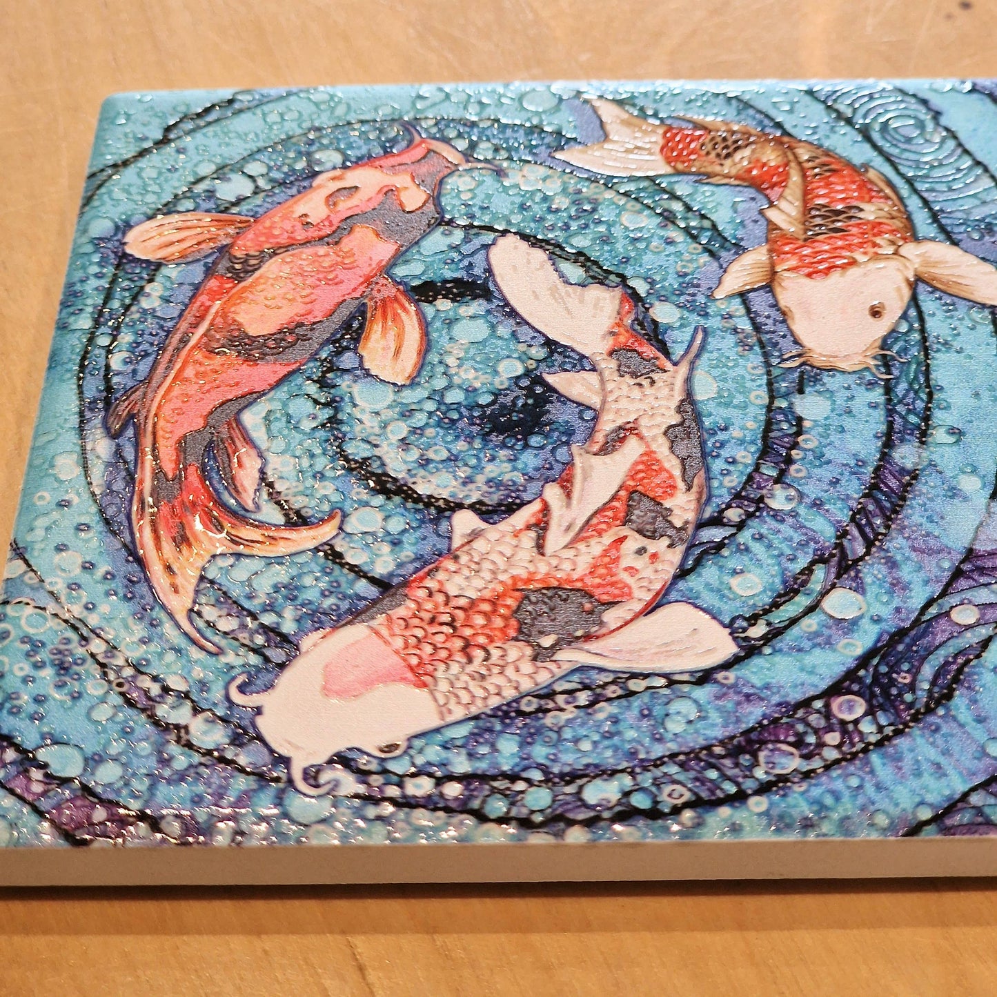 49-C Koi Carp Coaster