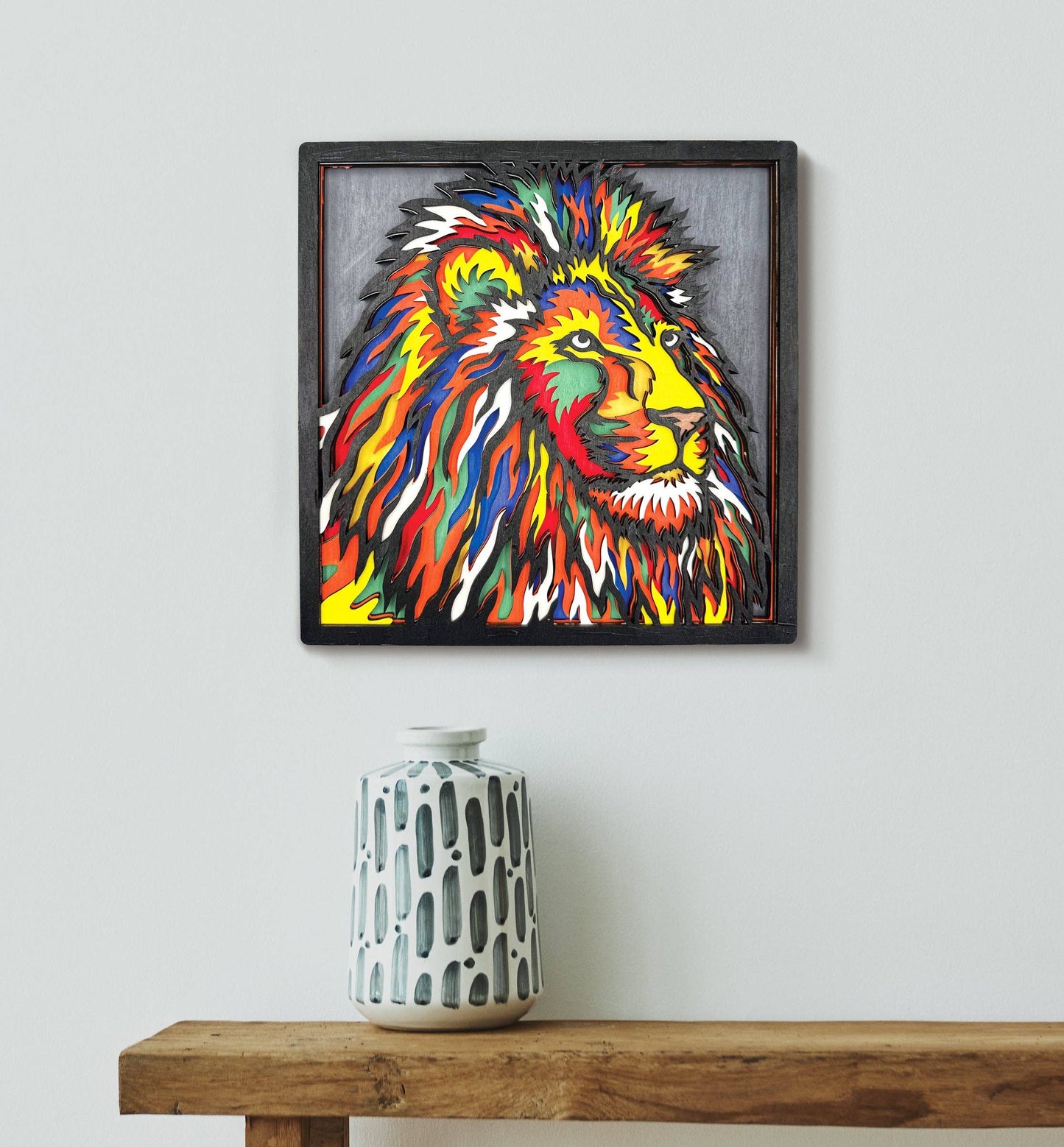 Wooden Lion Art Craft Kit