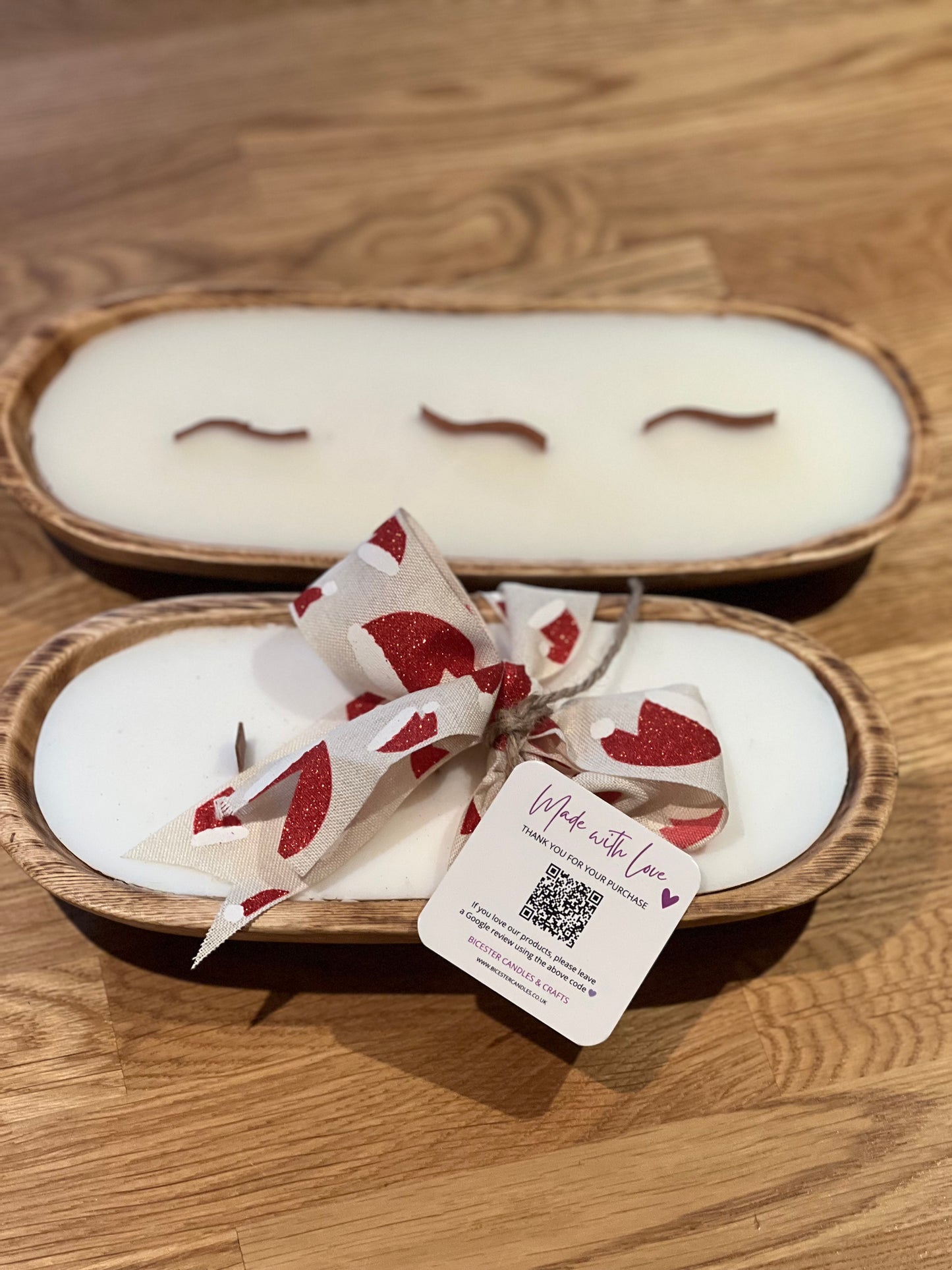 Small Wood Boat Candle