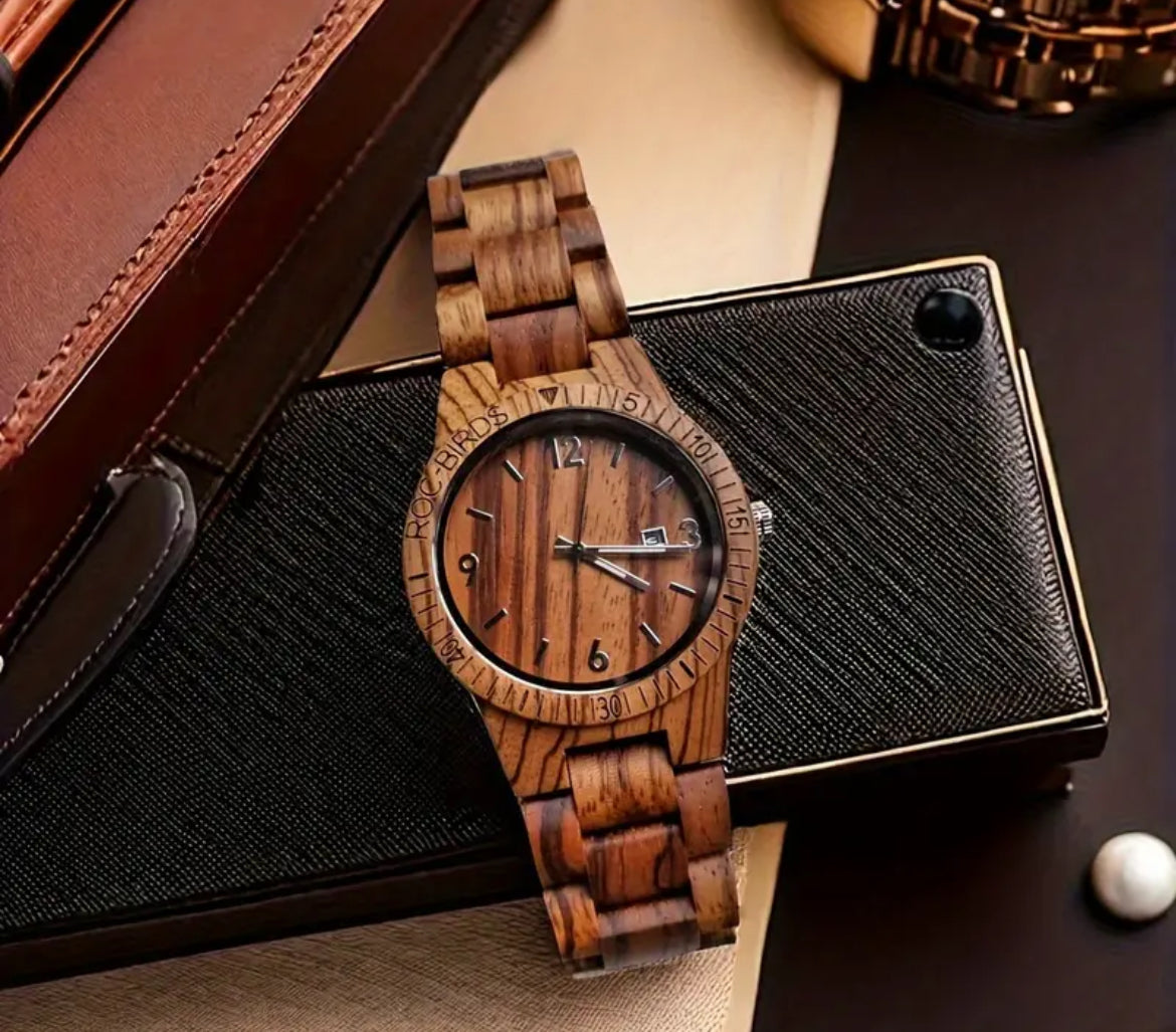 Mens Wooden Wrist Watch