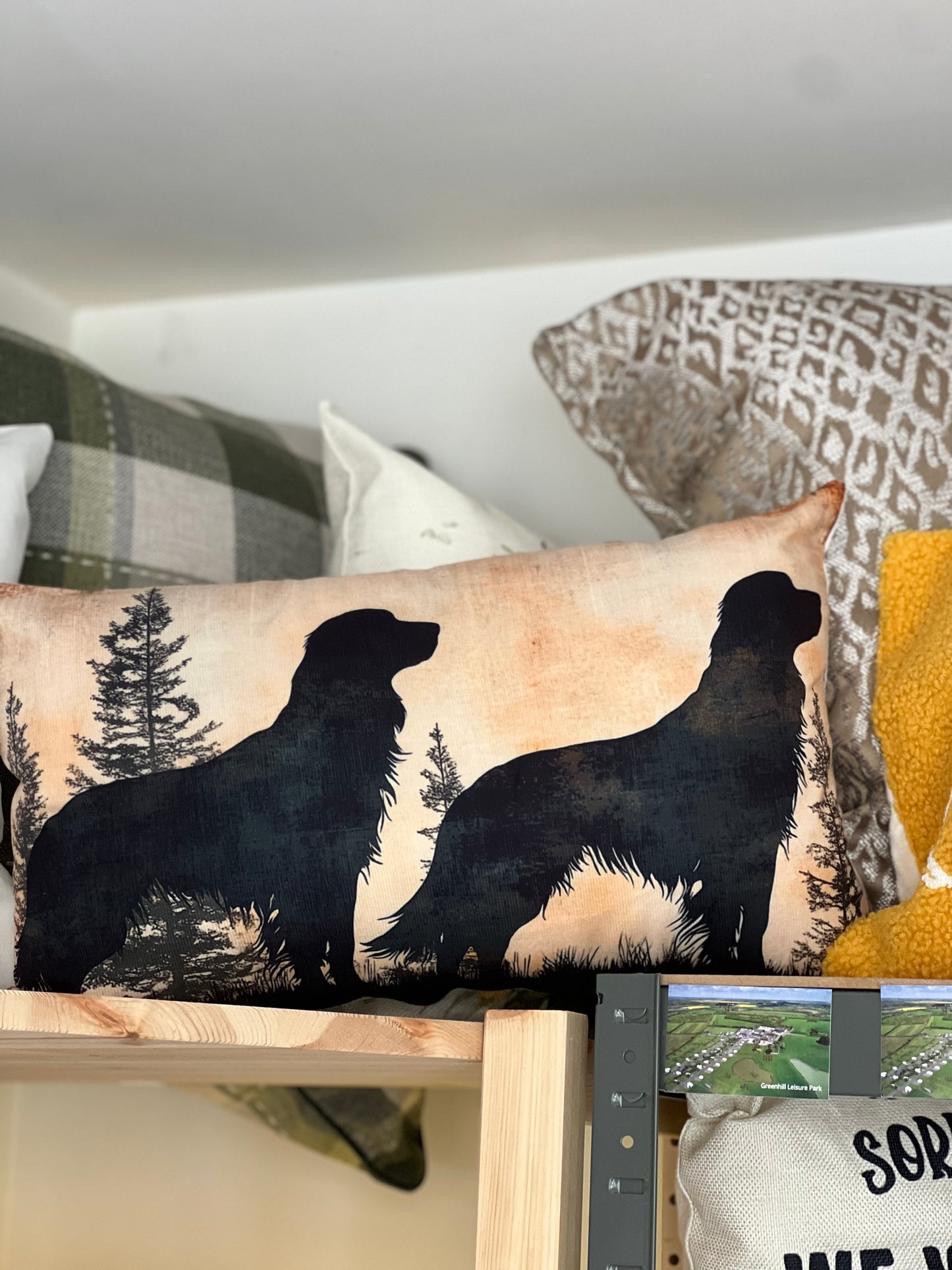 Flatcoat Retriever Cushion 30 x 50