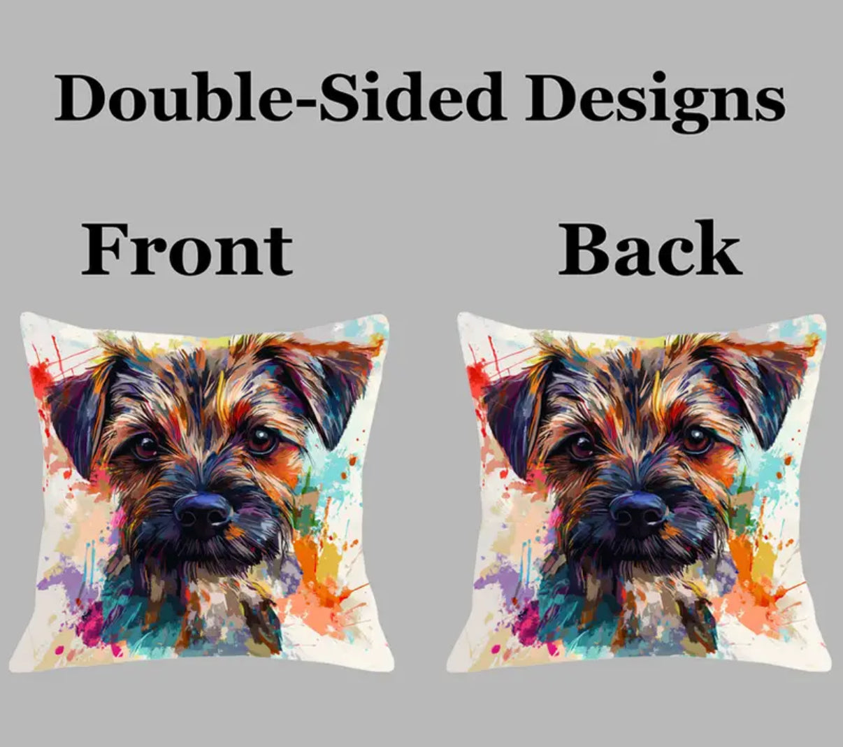 Border Terrier Cushion 45 x 45