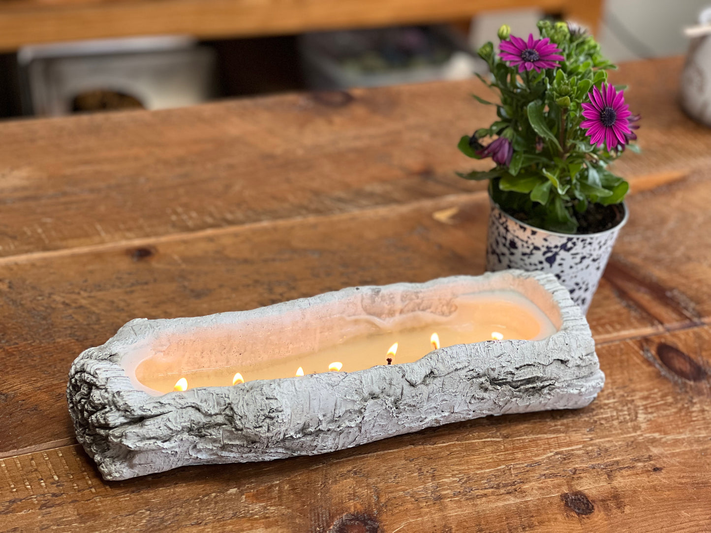 Large Log Candle