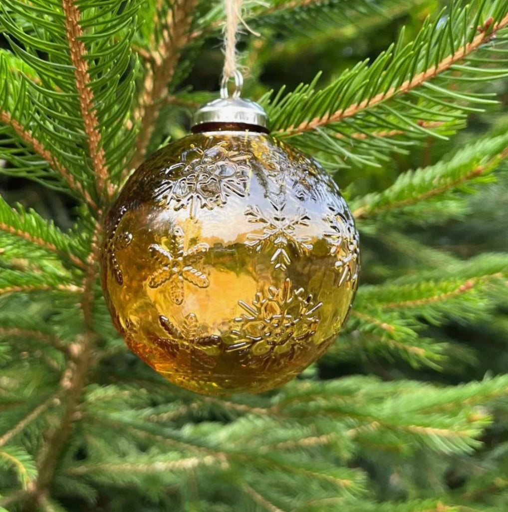 Glass Snowflake Bauble