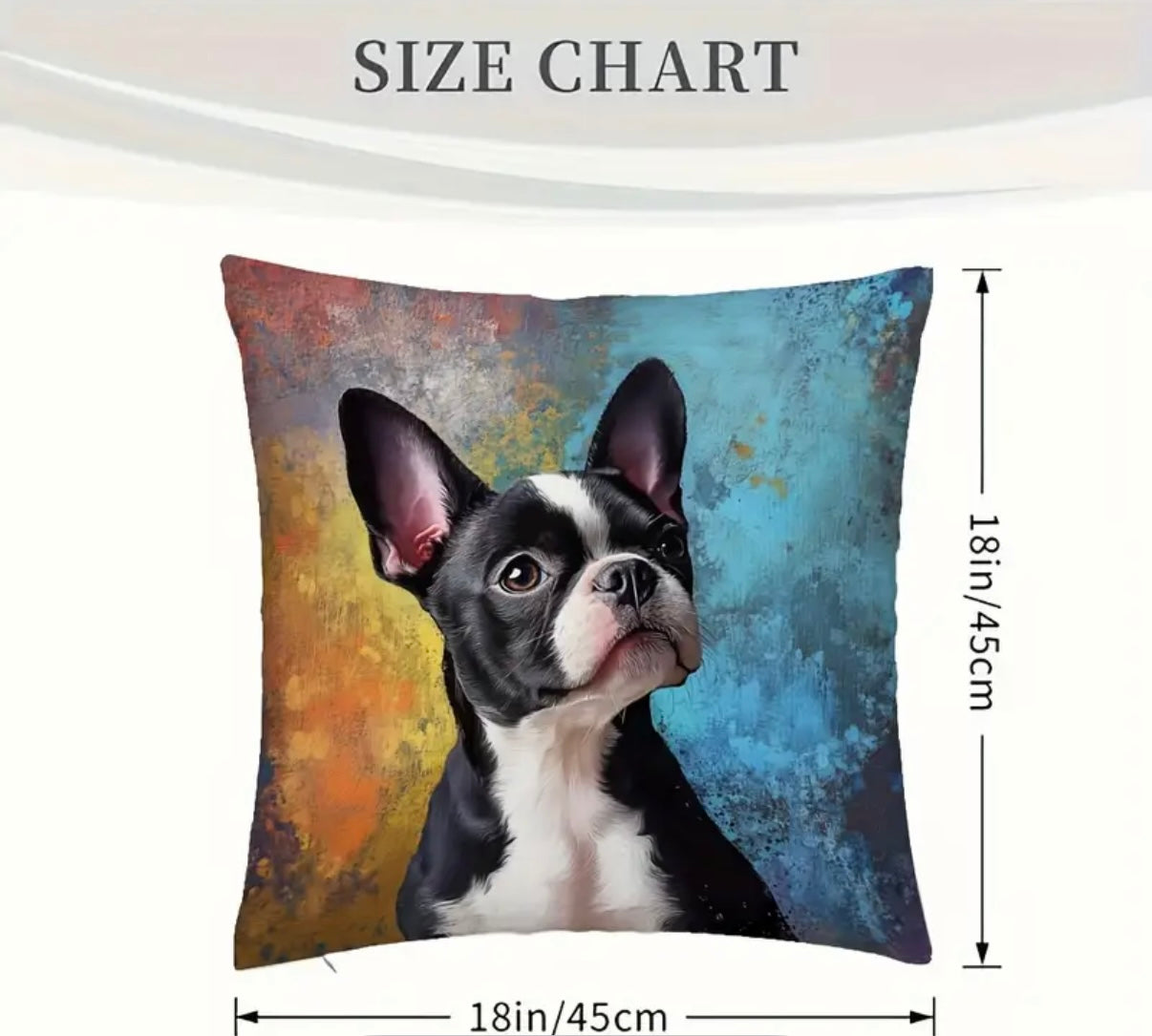 French Terrier Cushion 45 x 45