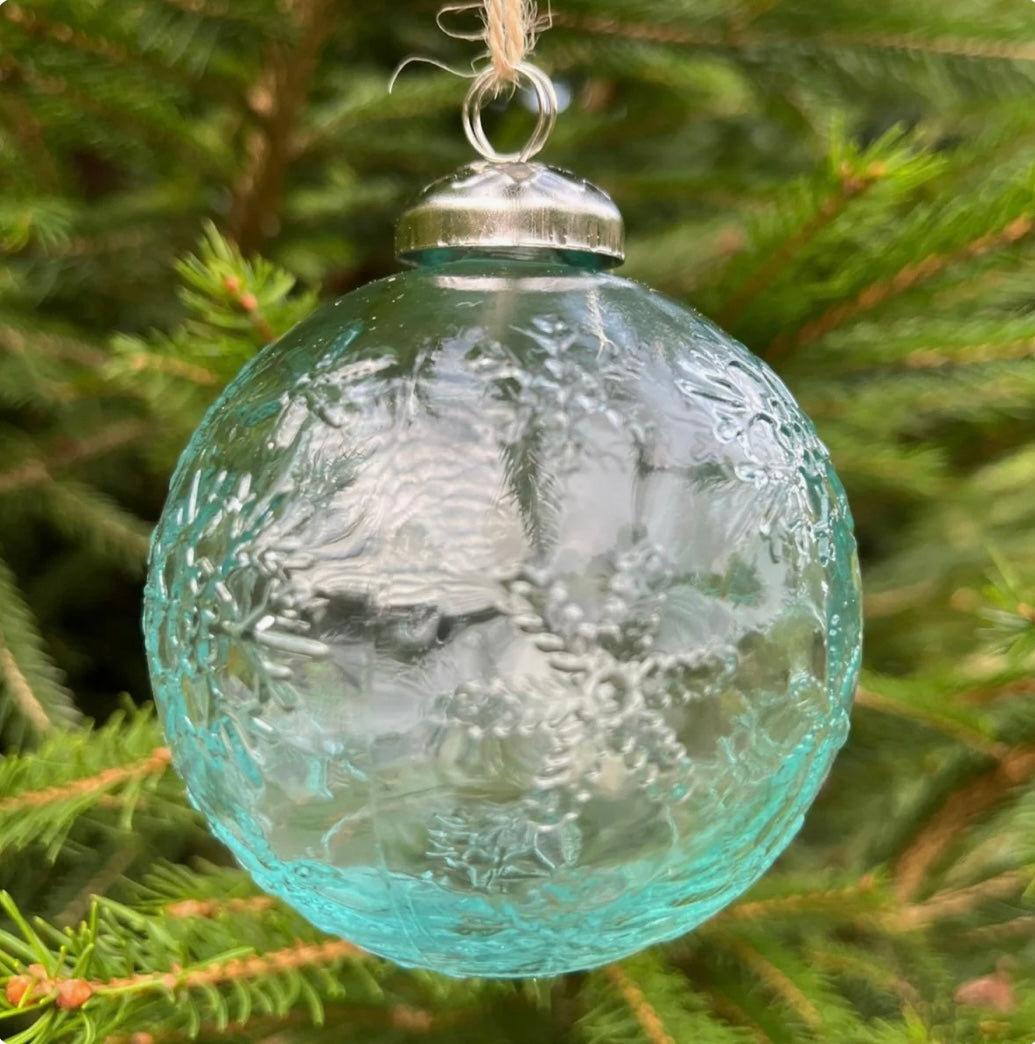 Glass Snowflake Bauble