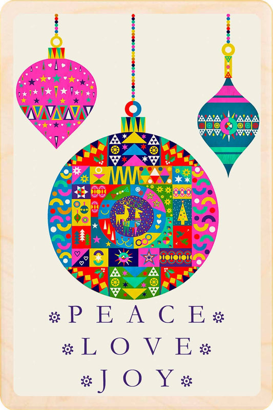Peace Love Joy - Eco-friendly Christmas cards