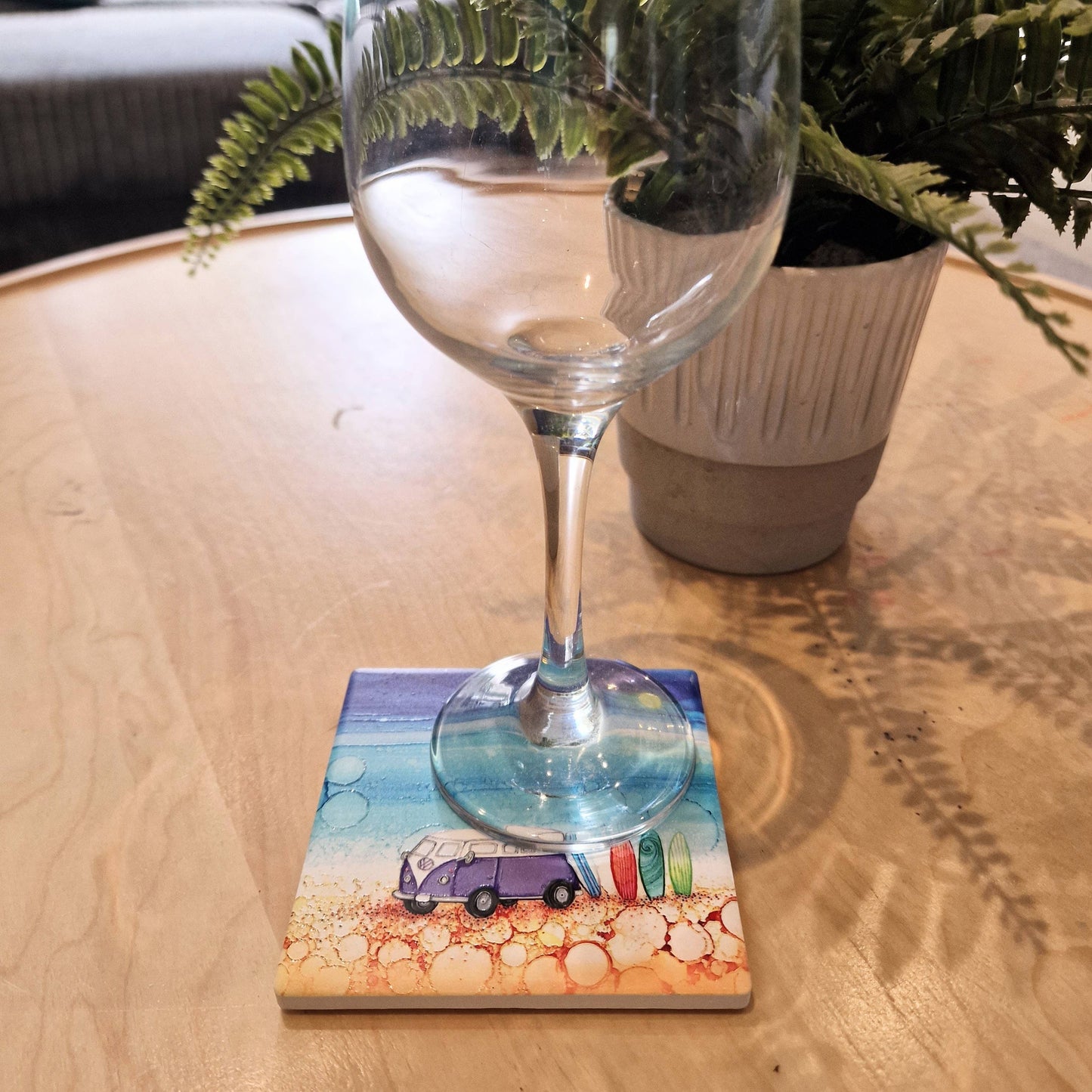 128-C Purple Campervan Coaster