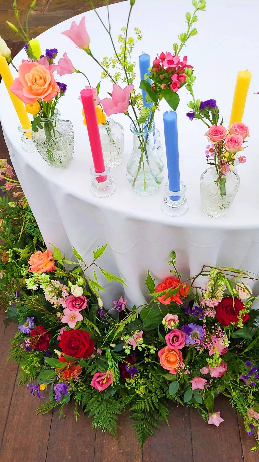 Sea Blue 8 inch Dinner Candles x 5