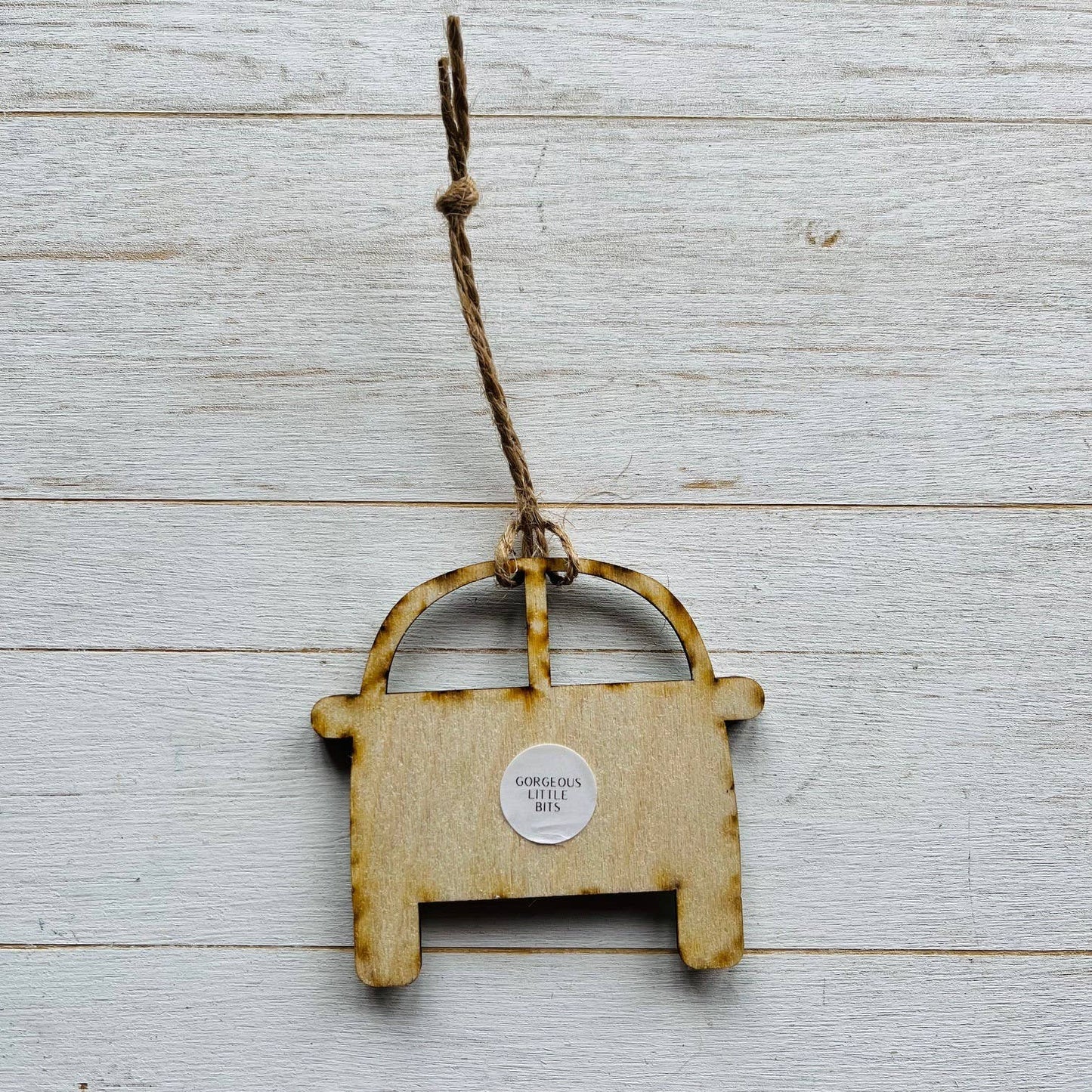 Adventure Wooden Engraved Campervan Hanging Decoration