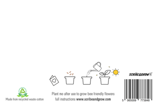 Plantable Greeting Card - Happy Birthday Portrait Flowers
