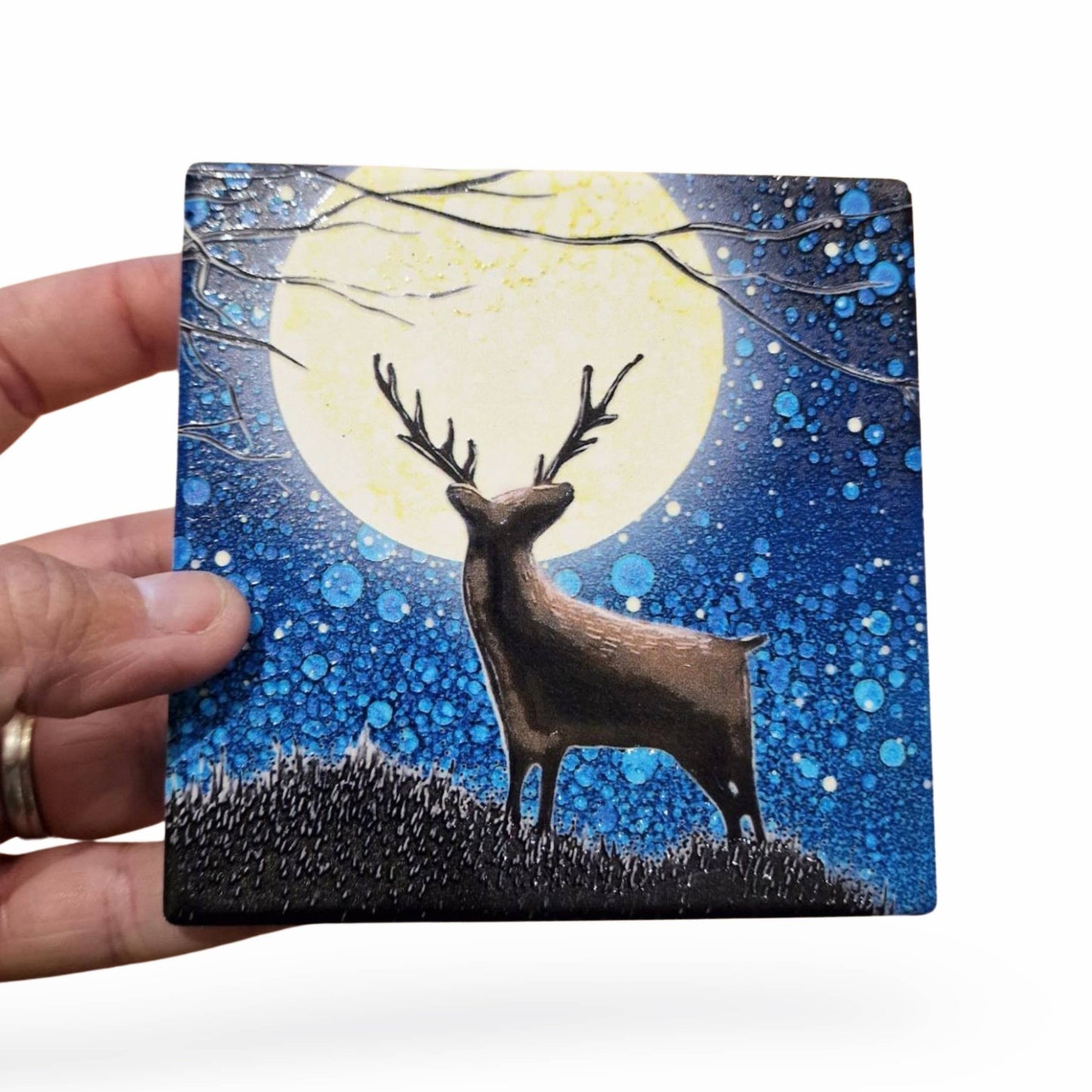 12-C Stag Coaster