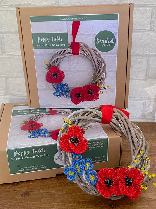 Poppy Fields Wreath Craft Kit for Adults. A Creative Gift.
