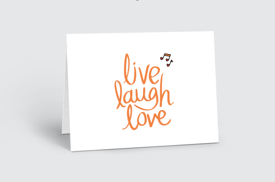 Plantable Greeting Card - Live, Laugh, Love