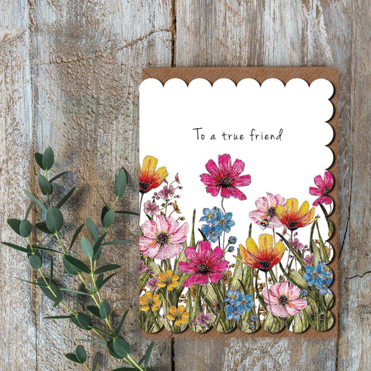 To a True Friend Card (Cello-Free)